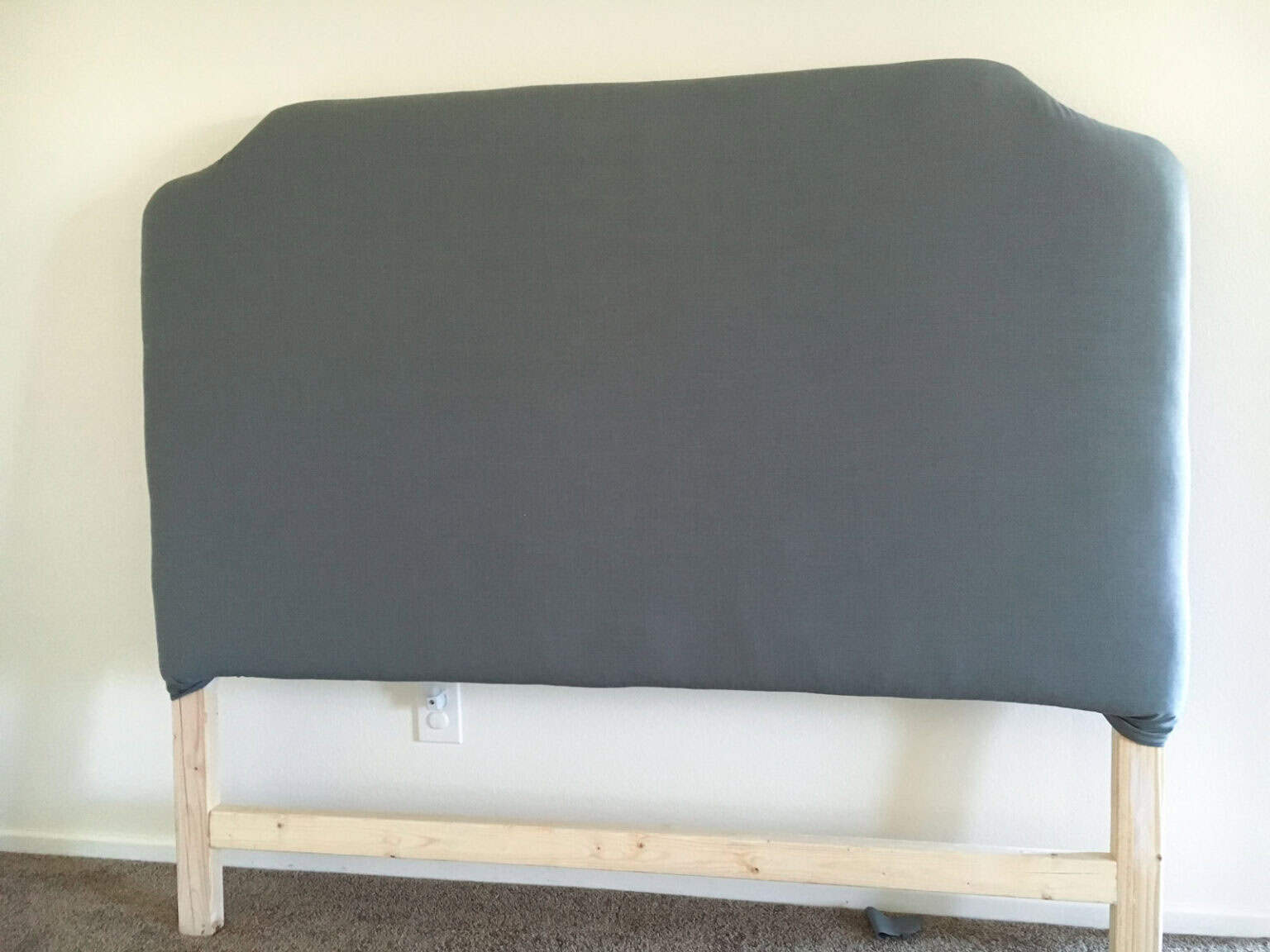 Easy DIY Upholstered Headboard With Nailhead Trim (Under $60!) - Anika ...
