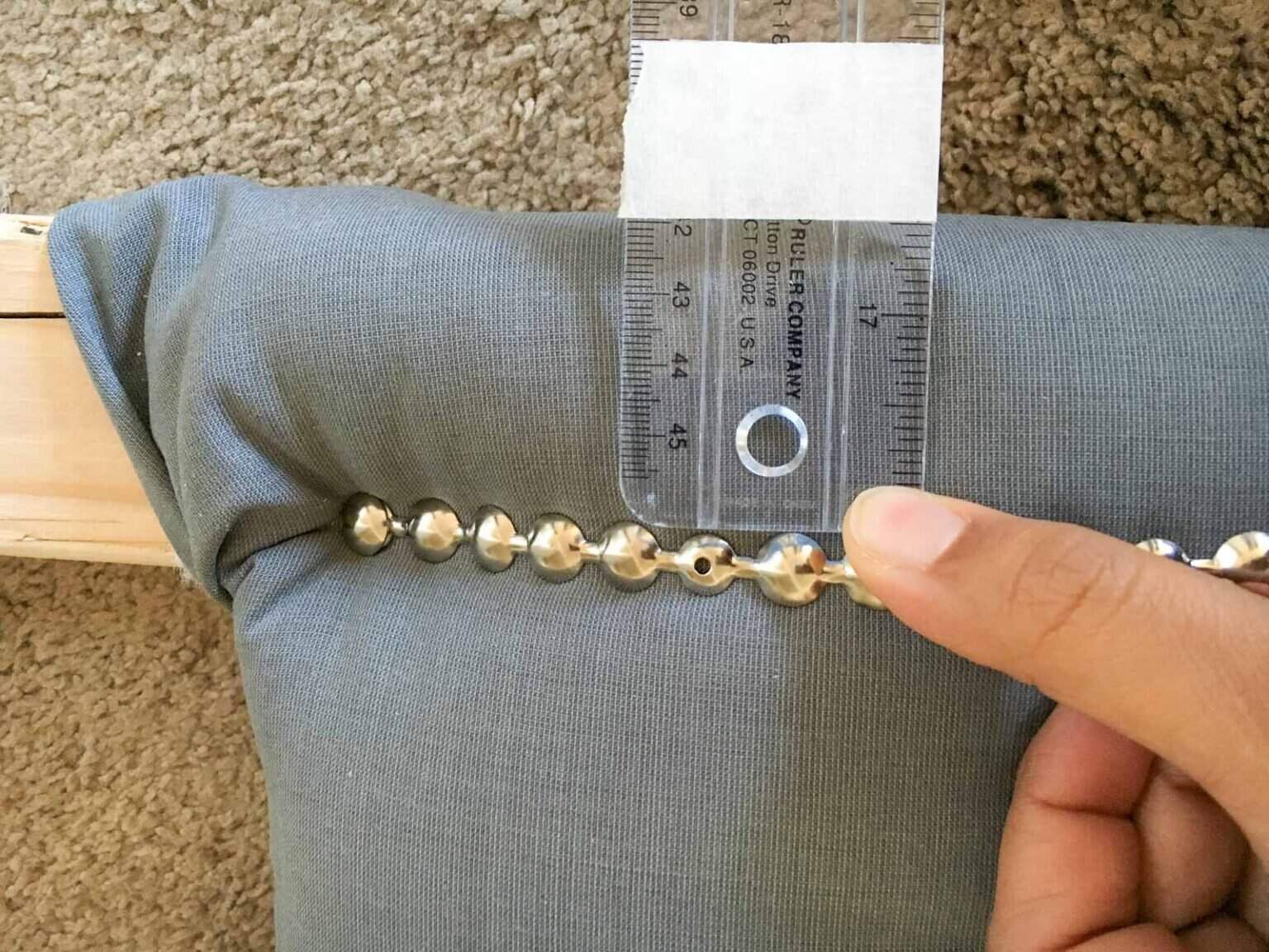 Easy DIY Upholstered Headboard With Nailhead Trim (Under $60!) - Anika ...