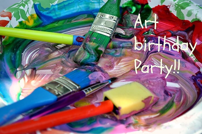 DIY Kids Art Party - Colorful Food And Decor - Anika's DIY Life