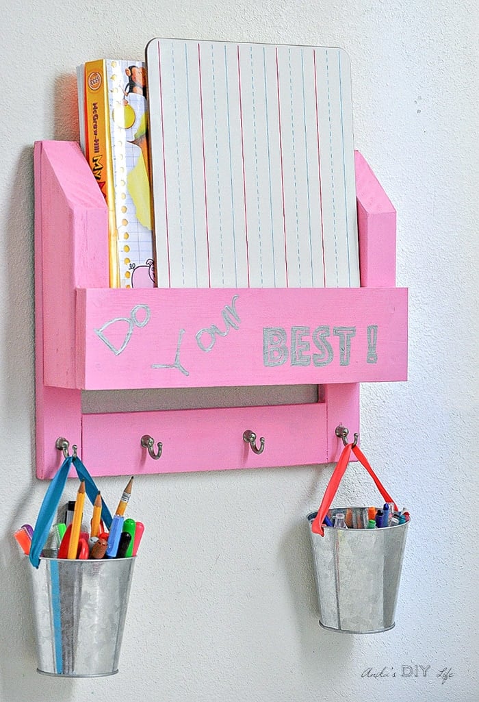 Diy Desk Organizer How To Make A Homework Station