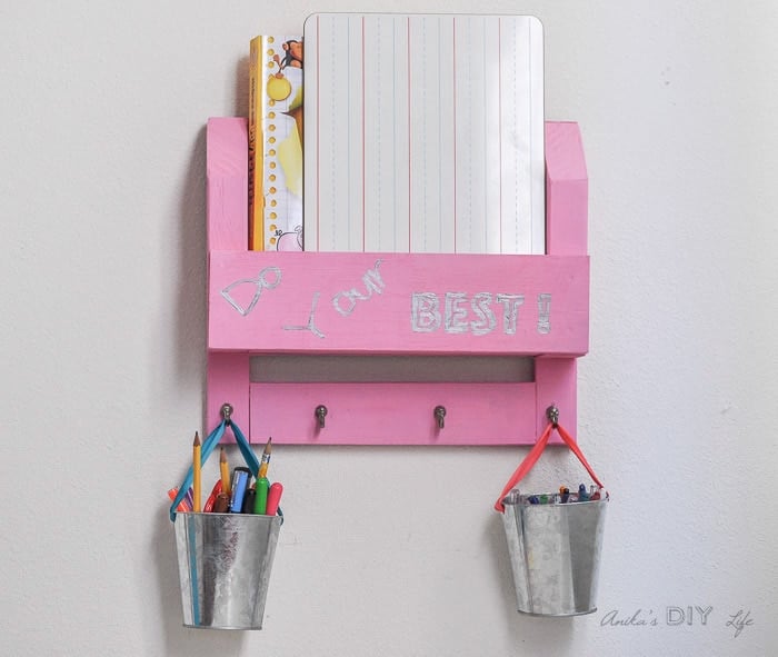 Diy Desk Organizer How To Make A Homework Station