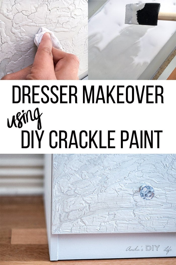 DIY Crackle Paint Using Glue And An Ikea Malm Makeover - Anika's DIY Life