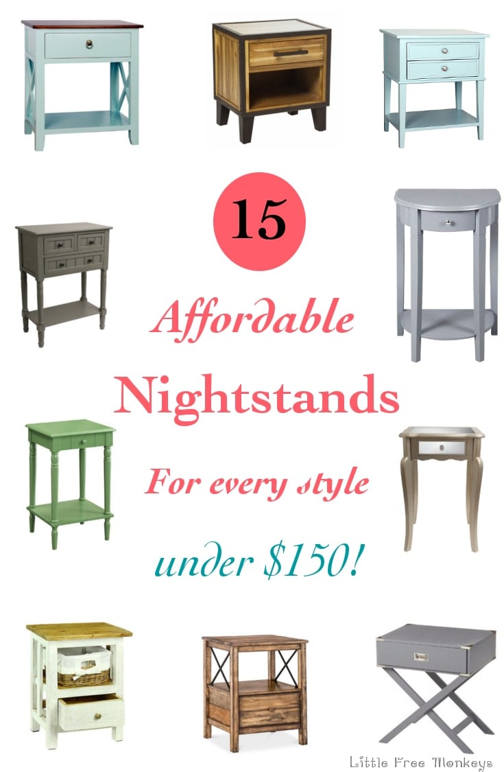 15 Affordable nightstand options to fit every style - All under $150! Some are even around $60! 