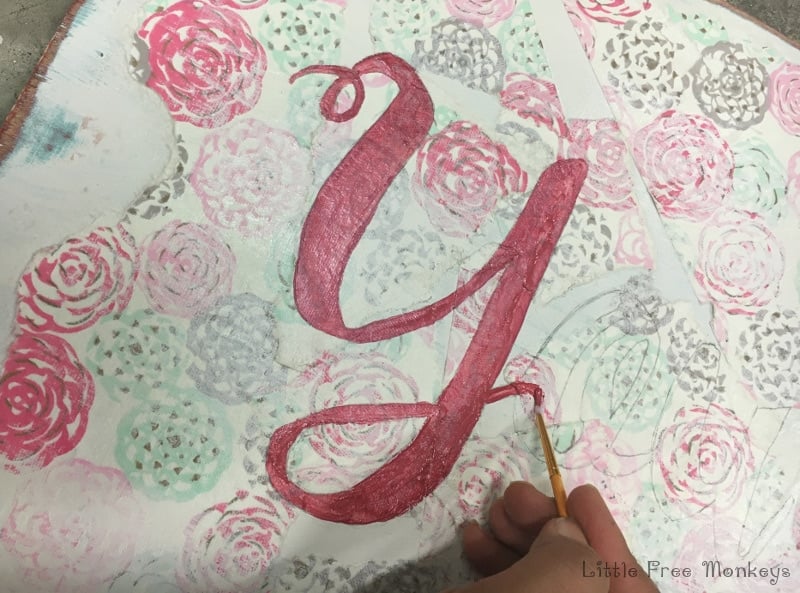 DIY distressed paper and paint bedroom wall art - "You and Me" - Full tutorial