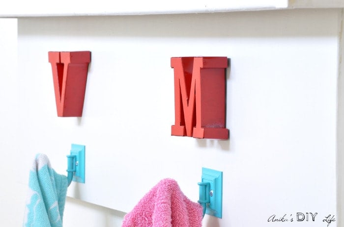 towel hooks for kids bathroom makeover