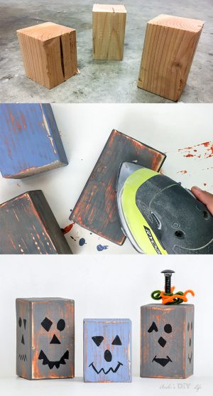 DIY Wood Pumpkins - Made From Scrap Wood - Anika's DIY Life