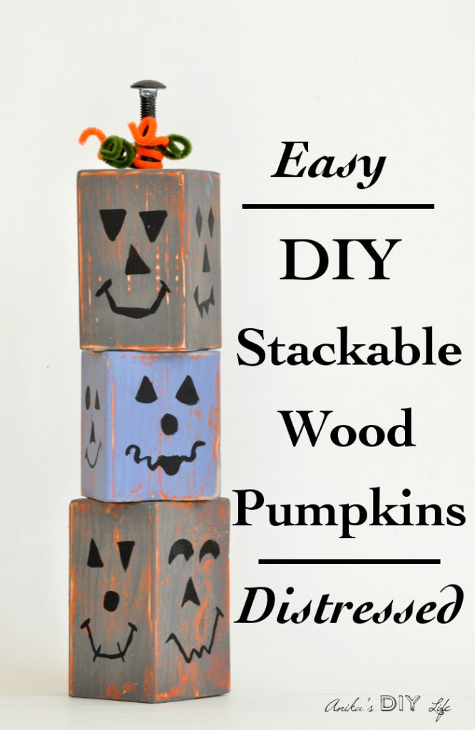 DIY Wood Pumpkins - Made From Scrap Wood - Anika's DIY Life