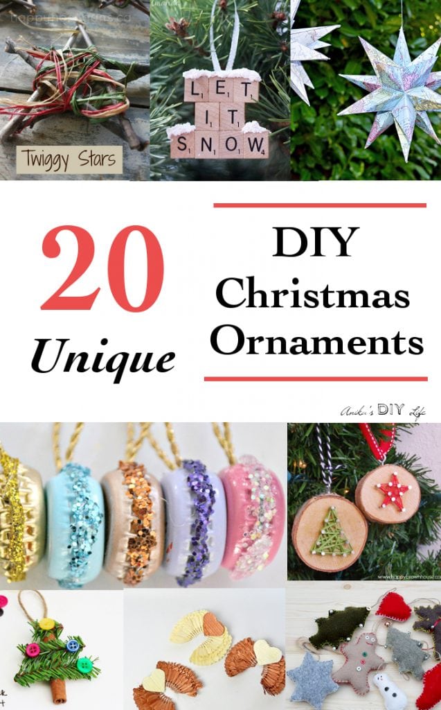 20 Unique DIY Christmas Ornament Ideas Anika's DIY Life