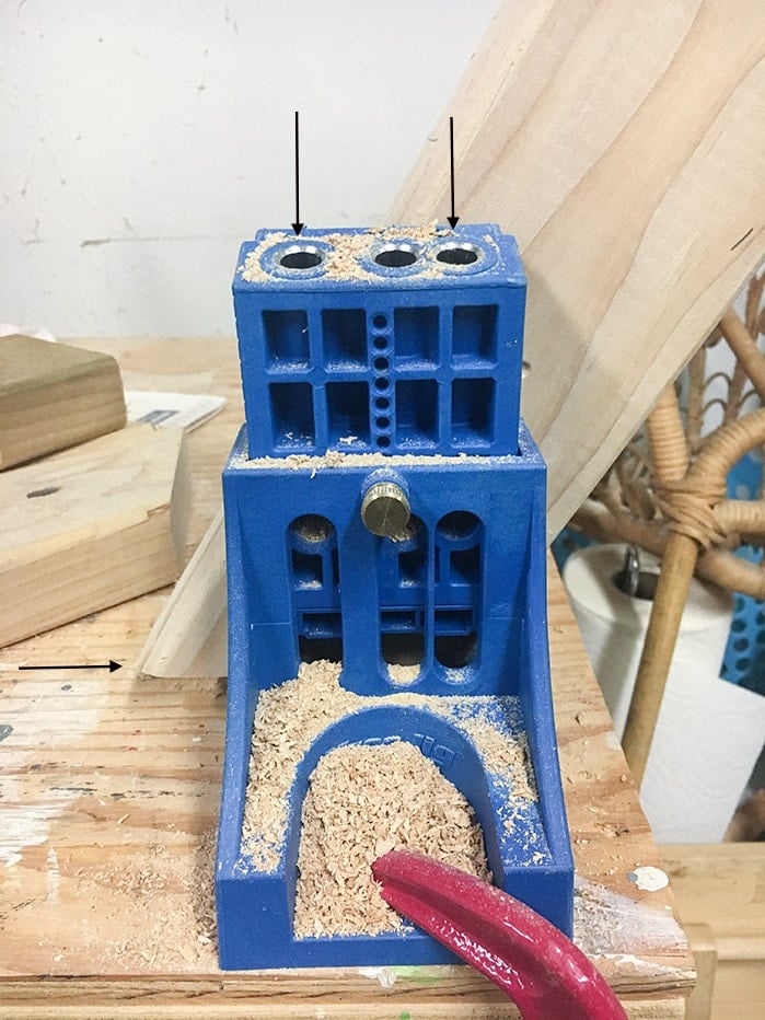 How to make pocket holes in angled wood