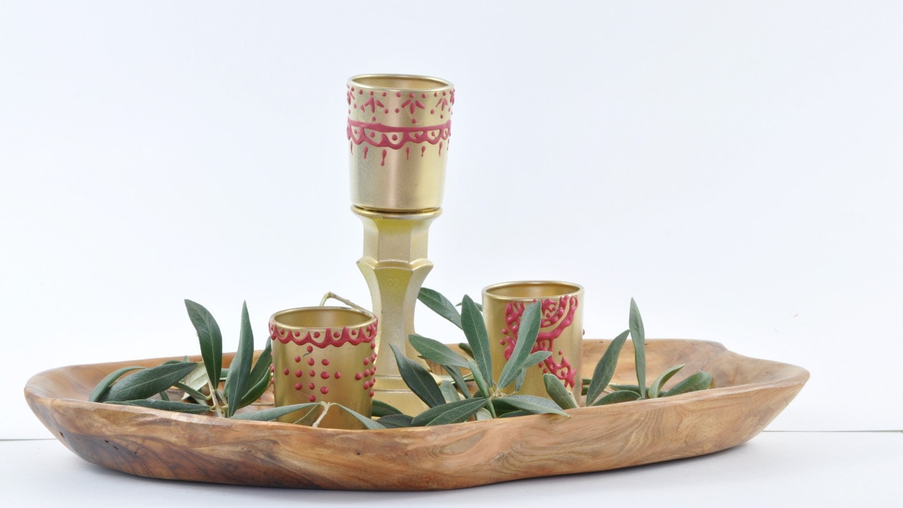 Moroccan Candle Holders With Homemade Puffy Paint Anika's DIY Life