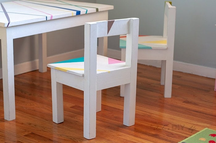 children's chair with attached table