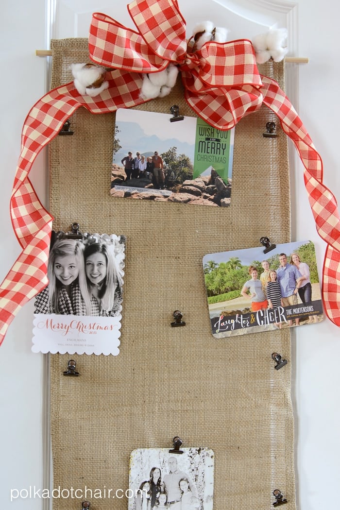 Organize all the Christmas cards and make them look like pretty decor with all these Christmas card display ideas!