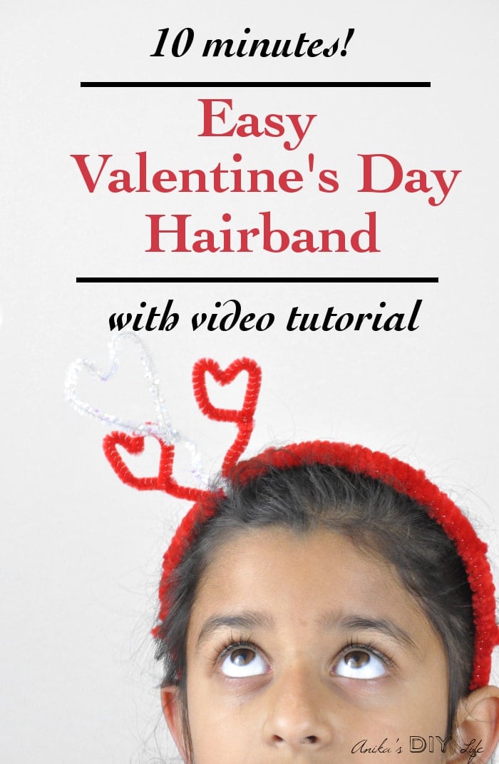 This is the cutest Valentine's day craft ever! I can totally make this easy Valentine's hairband with my little girl!