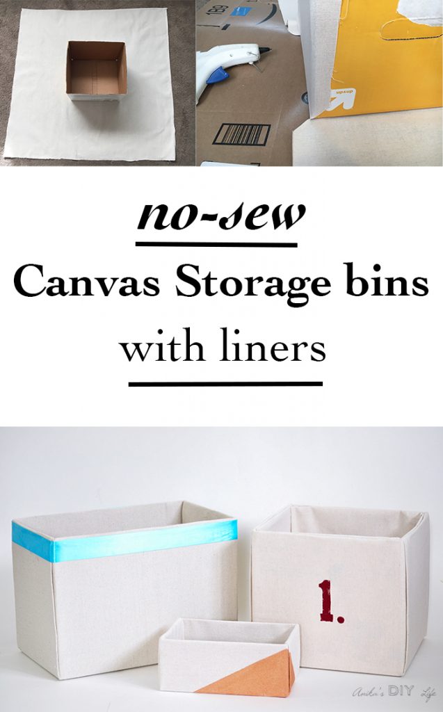 How To Make Perfect NoSew Canvas Storage Bins Anika's DIY Life