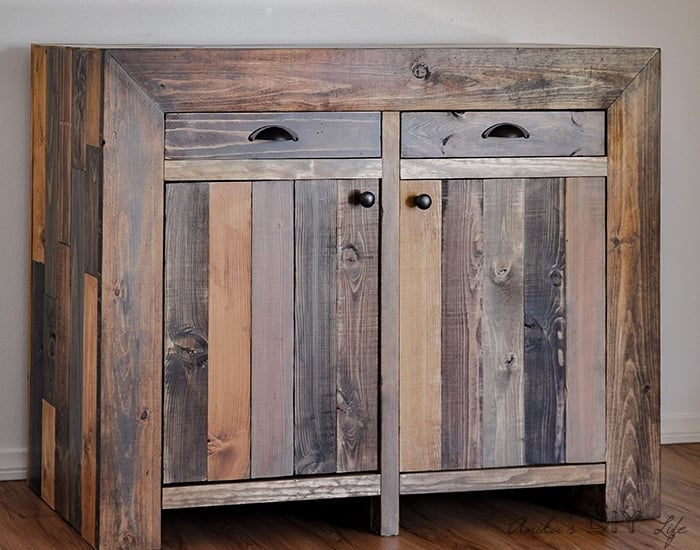 Step by step tutorial on how to build a West Elm inspired Emerson buffet/ sideboard with plans