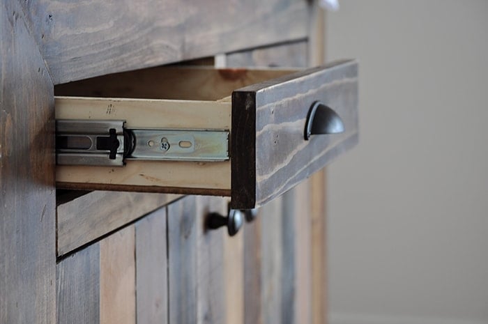 Step by step tutorial on how to build a West Elm inspired Emerson buffet/ sideboard with plans