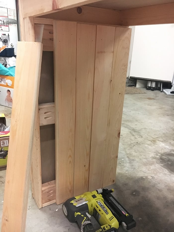 Step by step tutorial on how to build a West Elm inspired Emerson buffet/ sideboard with plans