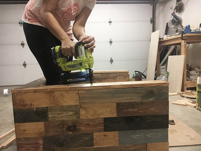 Step by step tutorial on how to build a West Elm inspired Emerson buffet/ sideboard with plans