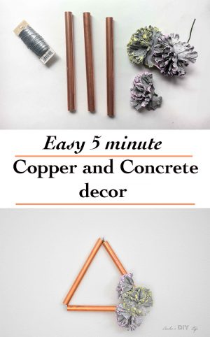 Easy Modern DIY Copper Decor With Concrete Flowers - Anika's DIY Life
