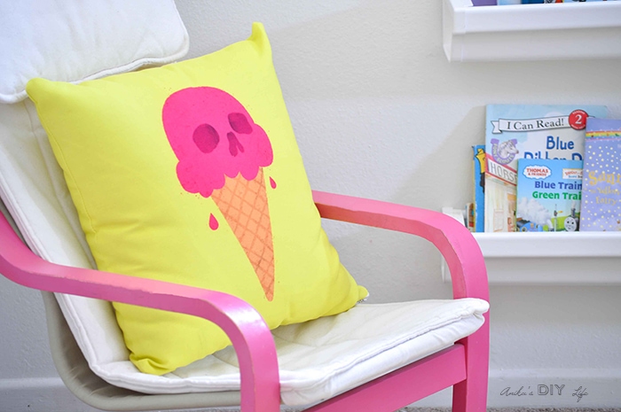 Ice cream pillow - perfect for a kids room decor or as playroom accessory