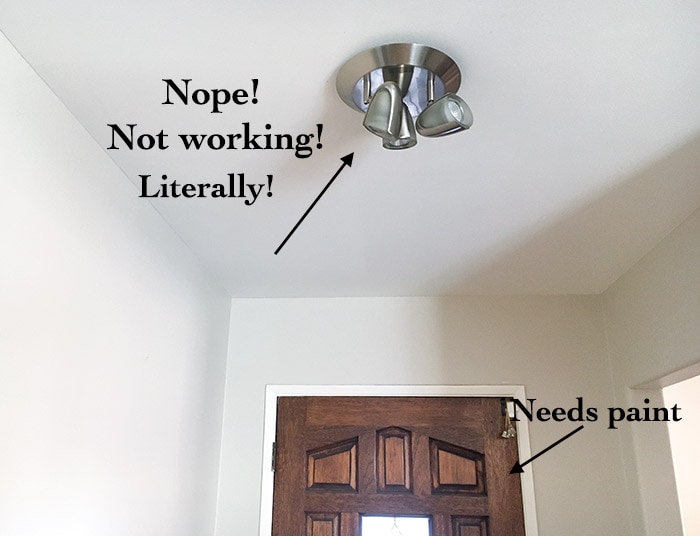 Foyer light update - before