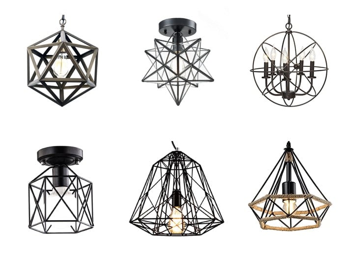 affordable cage pendant lights under $100. Industrial lighting ideas
