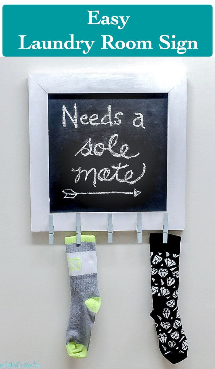Easy and quick Laundry room sign idea