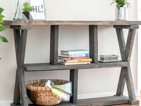 How To Build An Easy Diy X Leg Console Table Plans Anika S Life Easy Diy X Leg Console Table Plans, How To Make A Console Table Taller