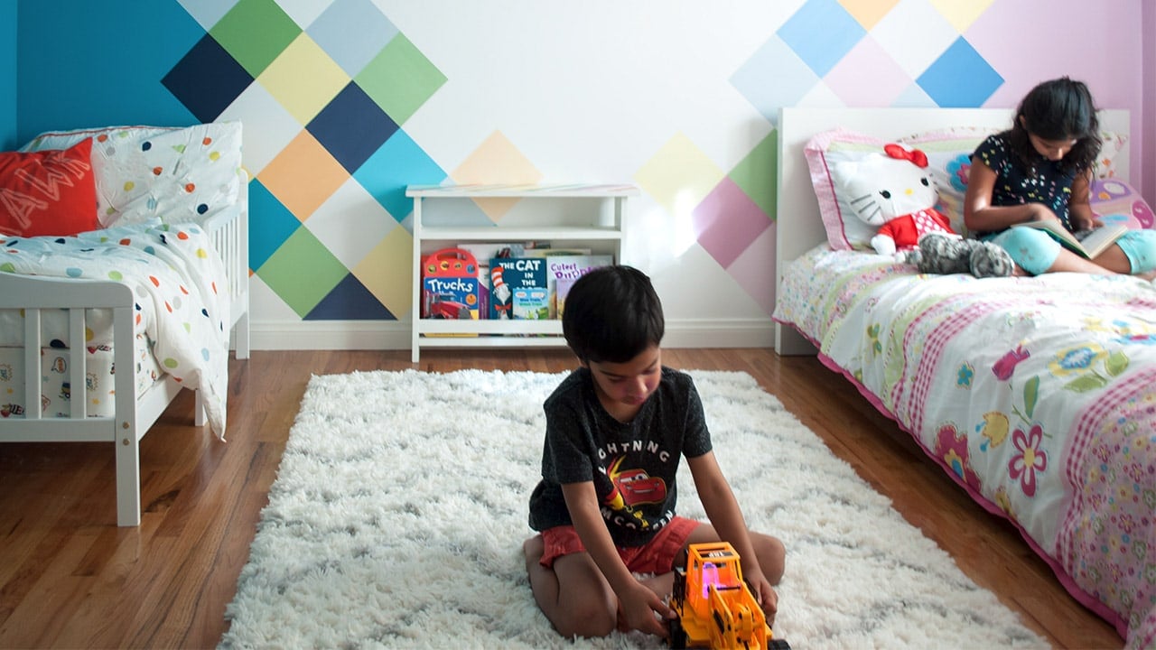 boy and girl shared room