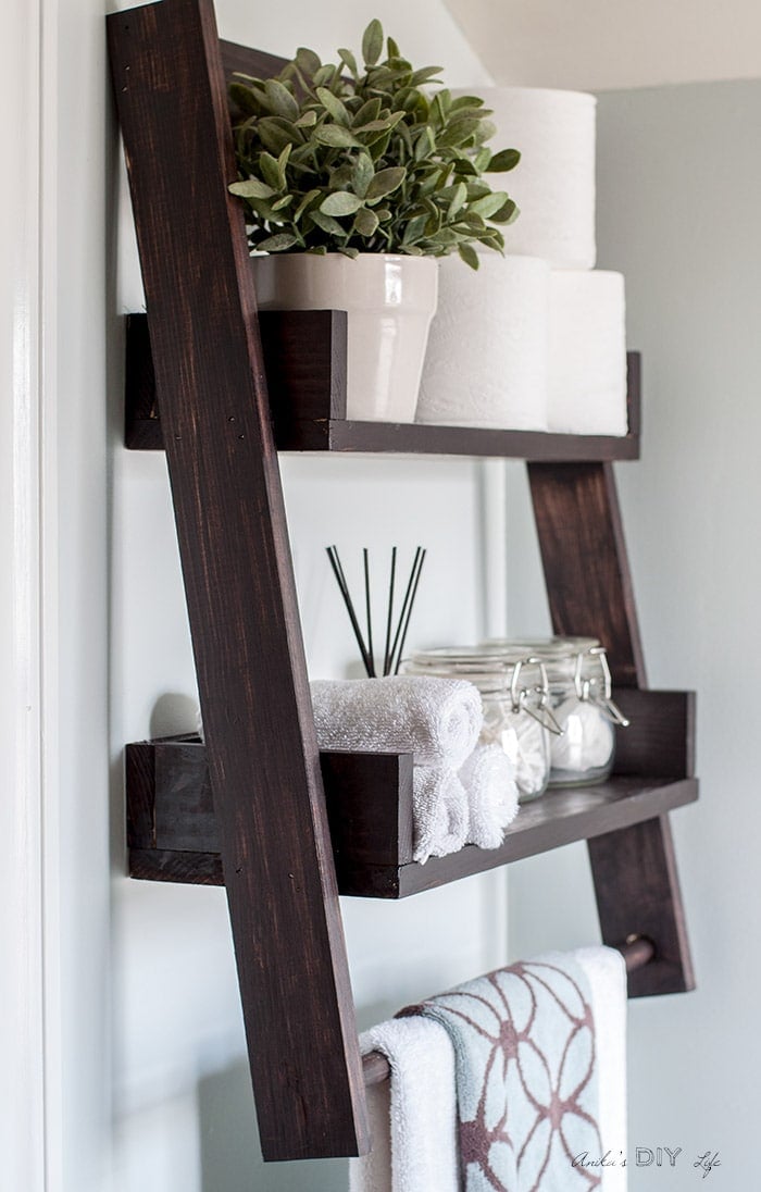 Diy Floating Ladder Shelf With Plans Anika S Diy Life