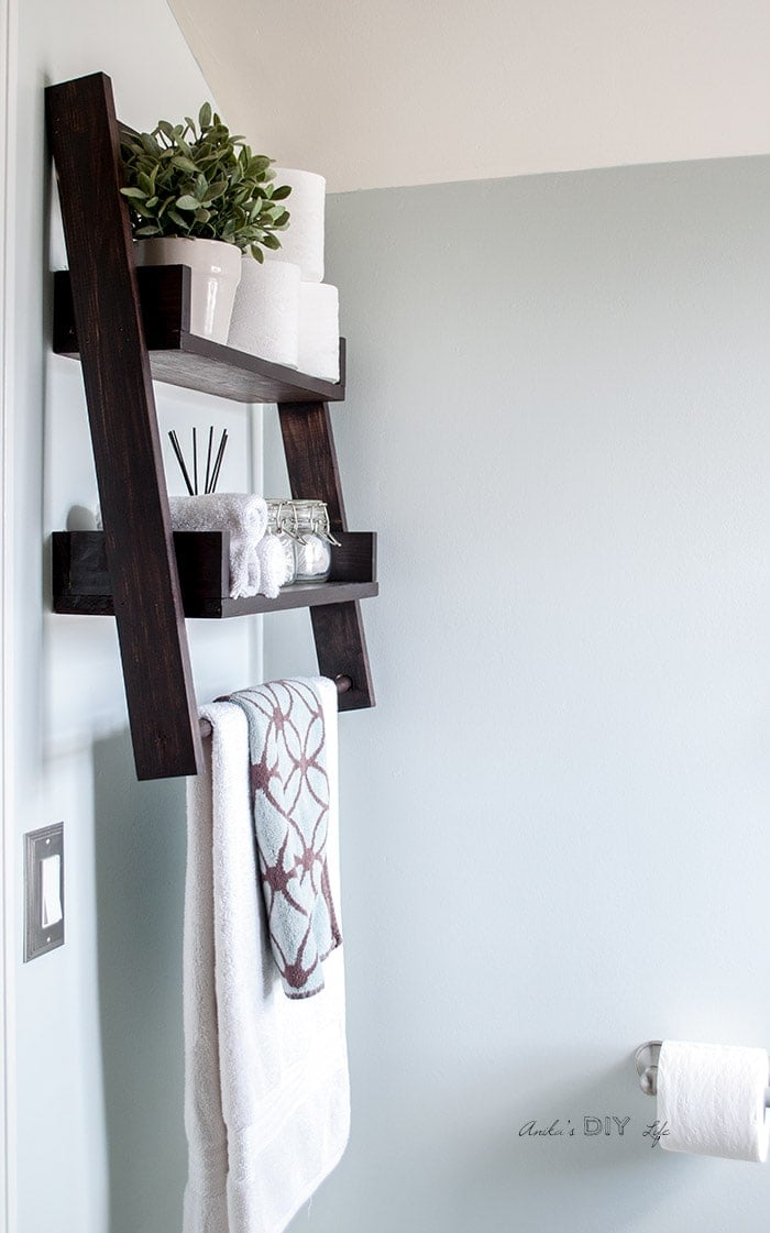 Diy Floating Ladder Shelf With Plans Anika S Diy Life