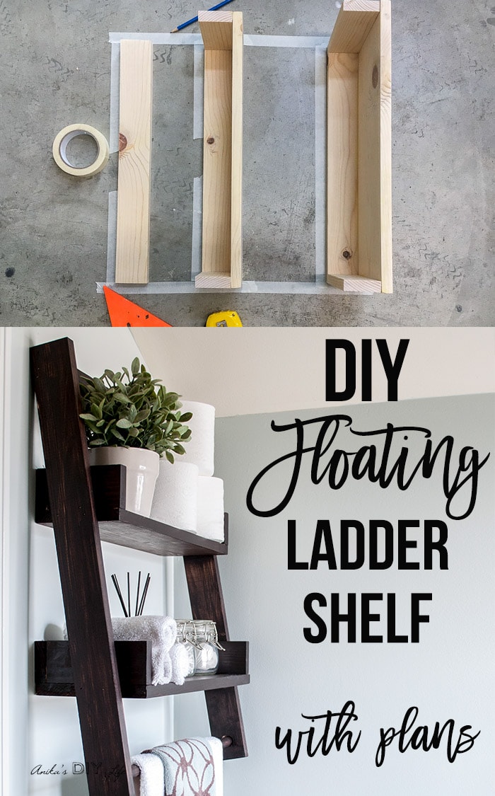 DIY Floating Ladder Shelf With Plans Anika's DIY Life