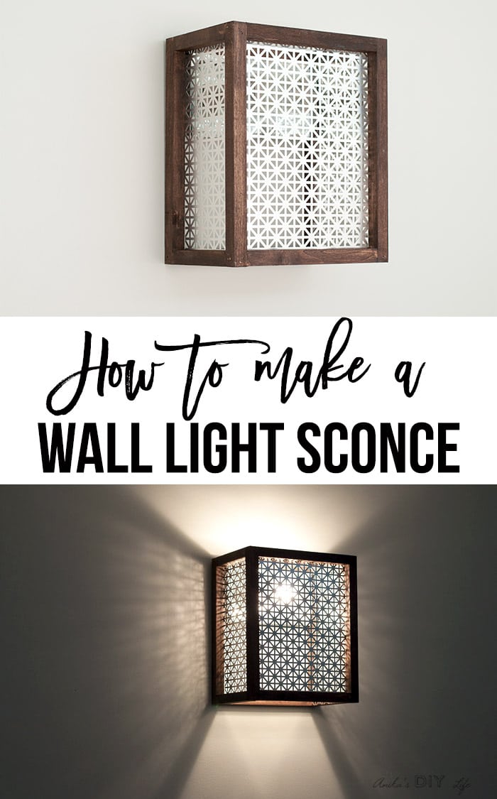 How To Make A Wall Sconce - Easy DIY Wood And Metal Wall Sconce