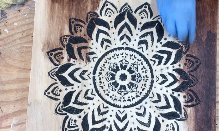 Staining the Dremel Wood Engraving