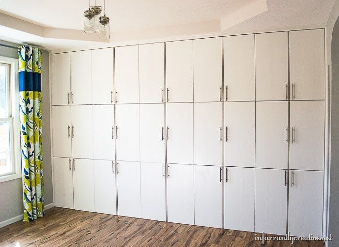 Built in cabinets using Ikea Ivar