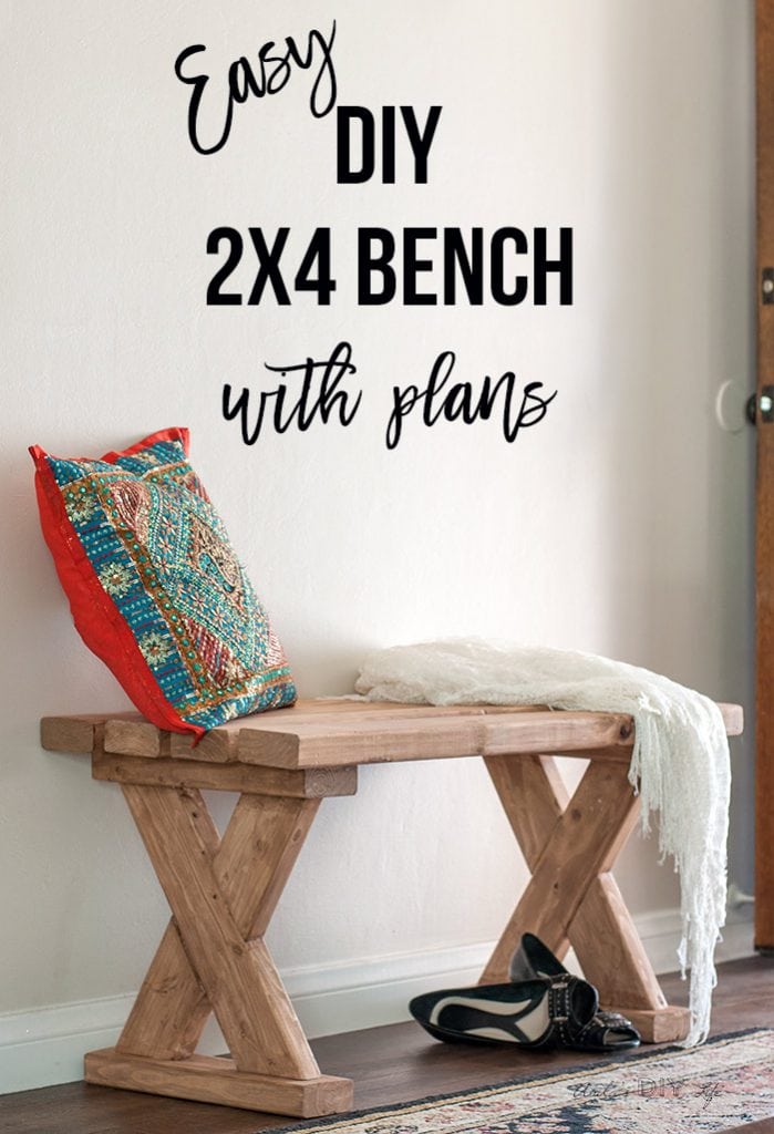 DIY 2x4 Bench How To Make An Indoor/Outdoor Bench Anika's DIY Life