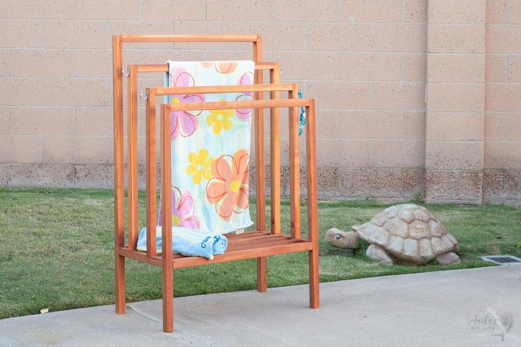 How To Build A DIY Outdoor Towel Rack [Plans] Anika's DIY Life