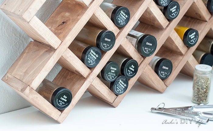 Make A DIY Wood Spice Rack - H2OBungalow