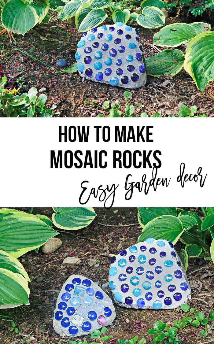 How to make mosaic rocks - collage of pictures with text overlay