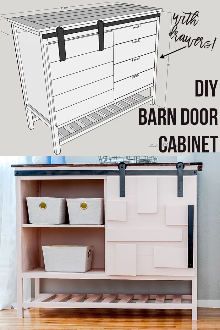 DIY Sliding Barn Door With Drawers Full Plans To Build Your Own!