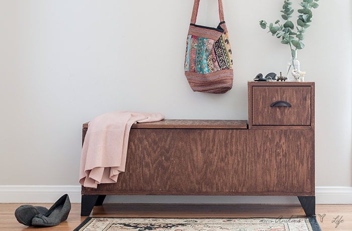 DIY Entryway Shoe Storage Bench