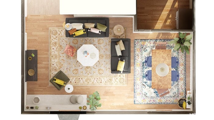 Layout of Design 4 - Modsy design review