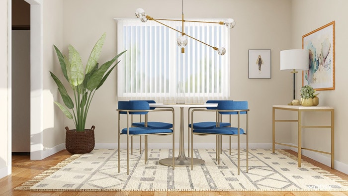 Dining area for Design 1 - Modsy Designs review