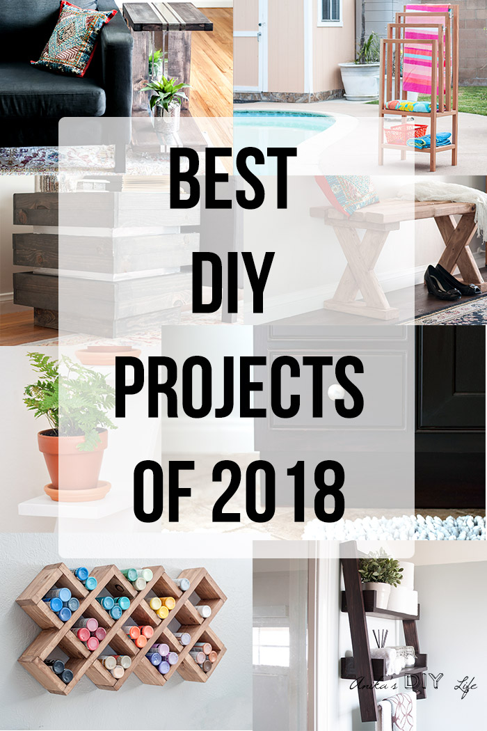Collage of best DIY projects of 2018 with text overlay