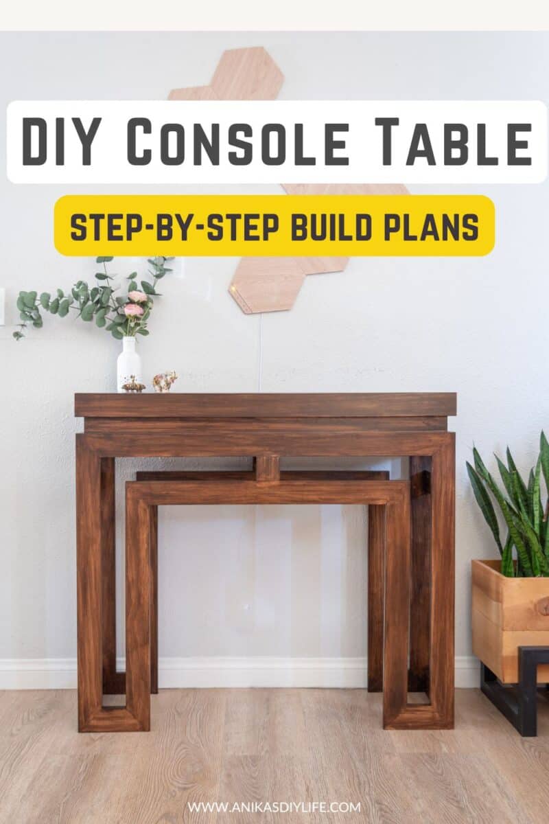 How to Build a Modern DIY Console Table