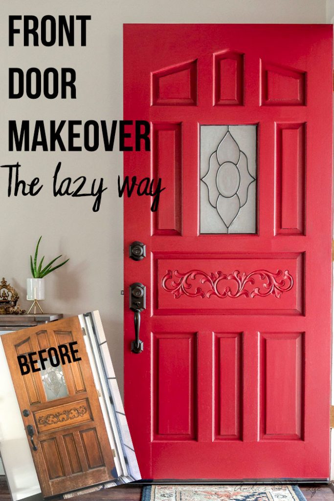 How To Paint A Front Door Without Removing It! (The Lazy Way)