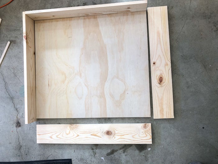 building the box for the under bed storage