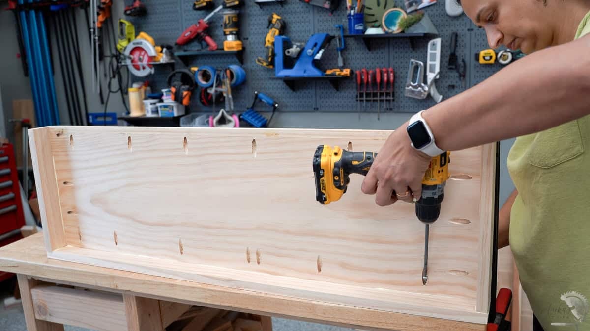 building the top using pocket hole screws