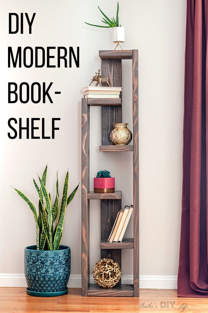 How To Build A Modern Diy Bookshelf In 5 Steps Anika S Diy Life