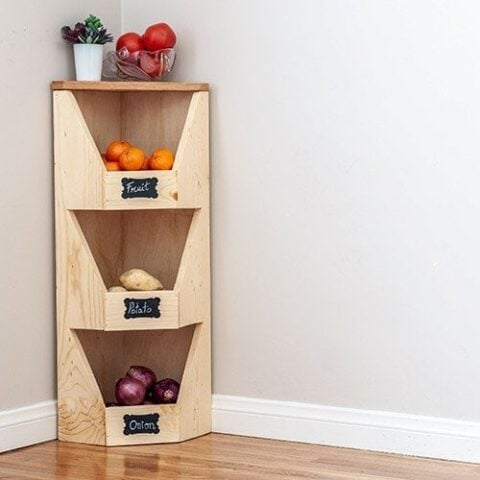 DIY Corner Vegetable Storage Bin - Anika's DIY Life